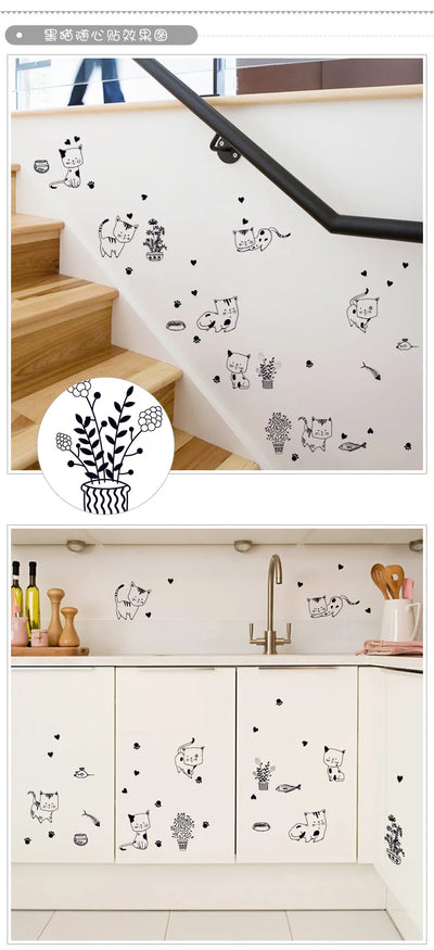 Cartoon Cat Wall Stickers