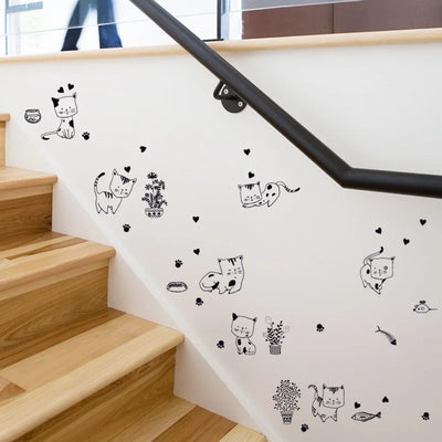 Cartoon Cat Wall Stickers