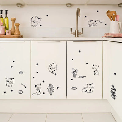 Cartoon Cat Wall Stickers