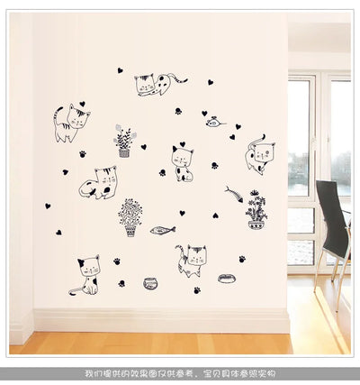 Cartoon Cat Wall Stickers