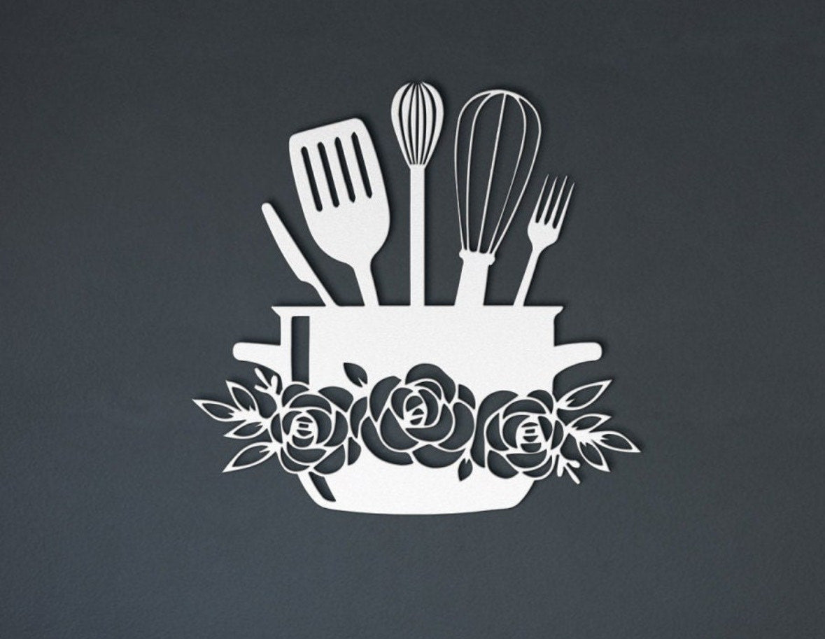 Utensils and Flowers