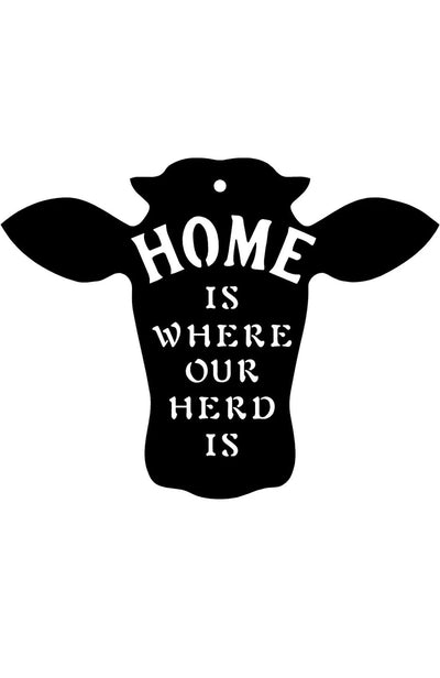 Cow Head Herd Metal Sign