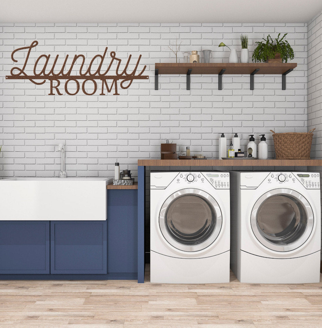 Laundry Room Metal Wall Sign