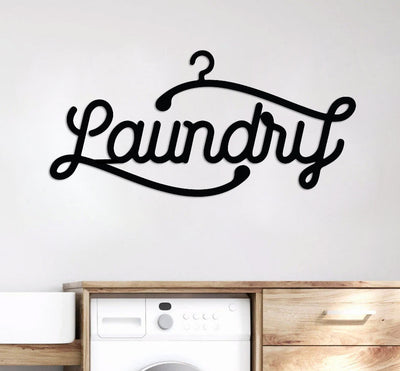 Laundry Hanger Metal Sign