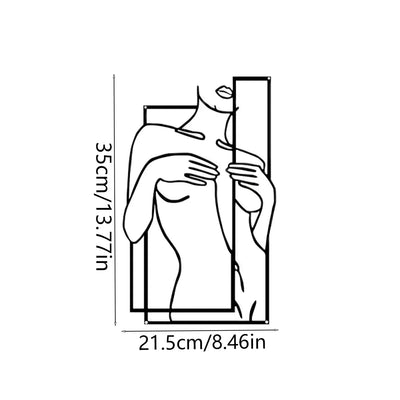 Female Human Body Metal Wall Art