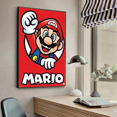 Anime Game Plumber Uncle Mushroom Poster Stickers