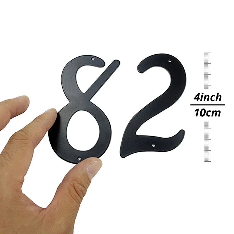 Black Aluminum House Number Sign