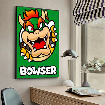 Anime Game Plumber Uncle Mushroom Poster Stickers