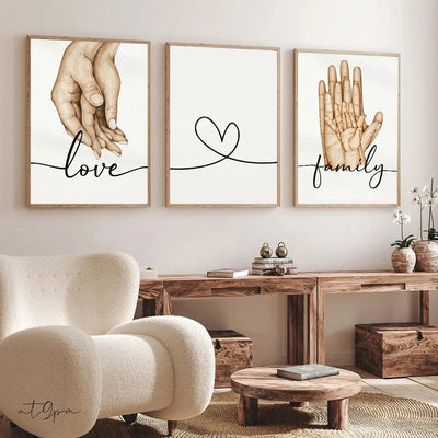 Family Hands Canvas Art