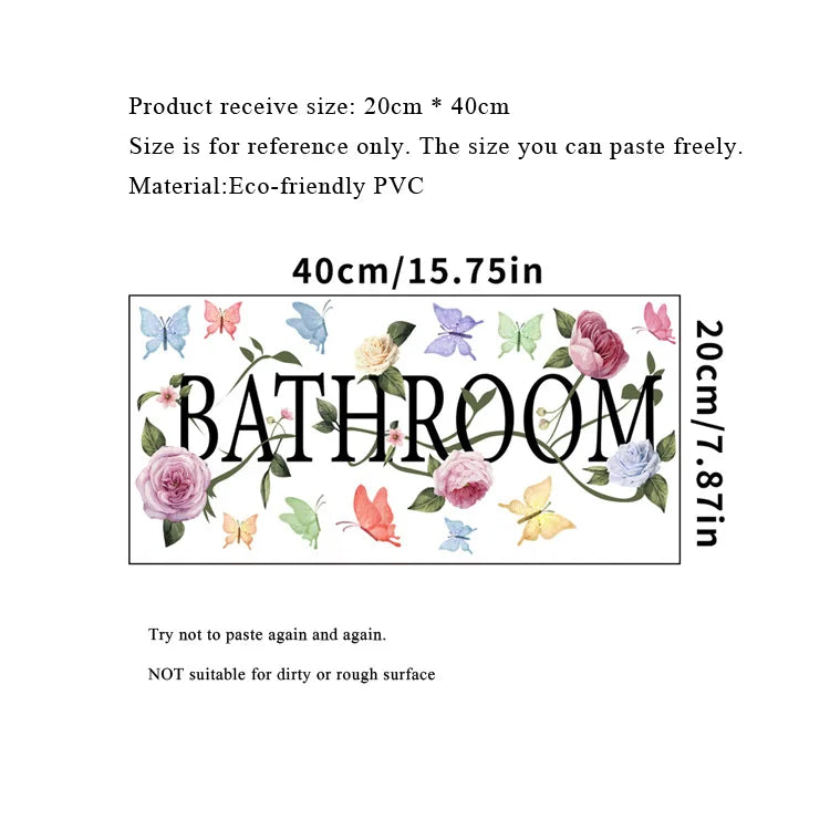 Creative Flower Bathroom Wall Stickers 