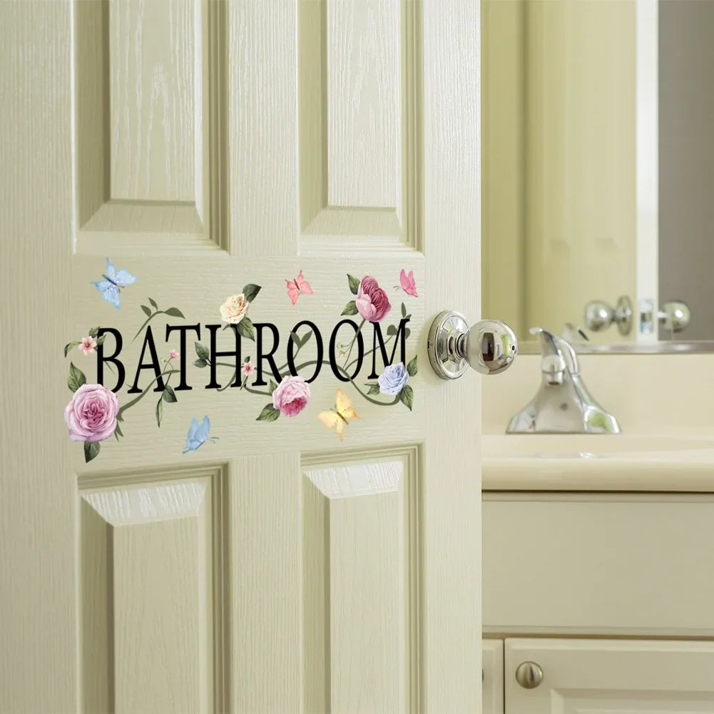 Creative Flower Bathroom Wall Stickers 