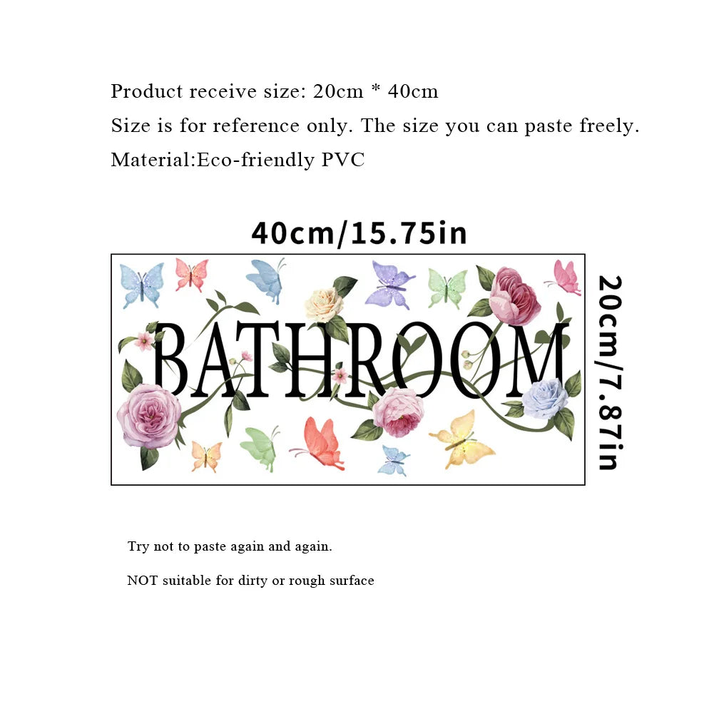 Creative Flower Bathroom Wall Stickers 