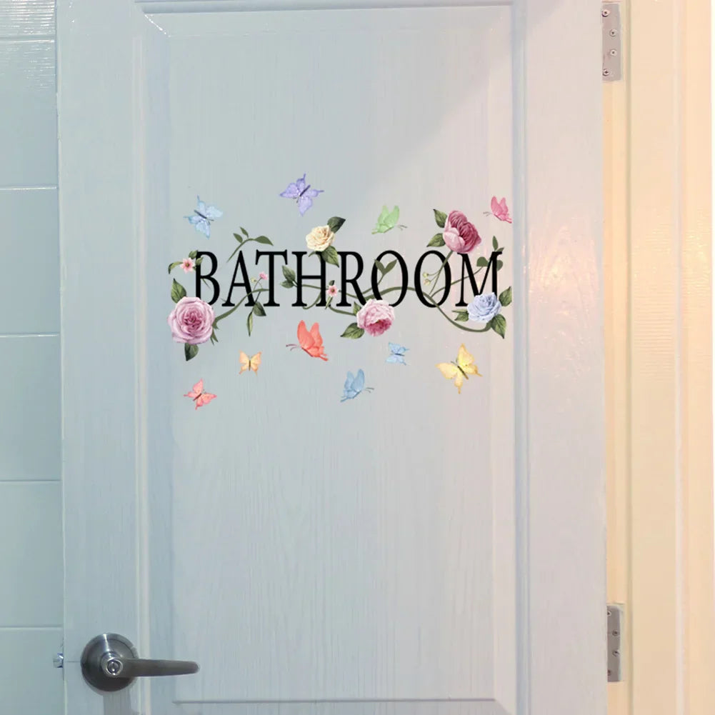 Creative Flower Bathroom Wall Stickers 