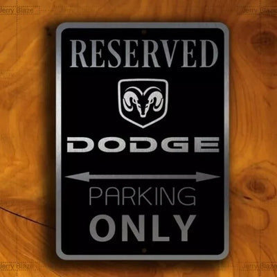 Vintage Reserved Parking Tin Sign