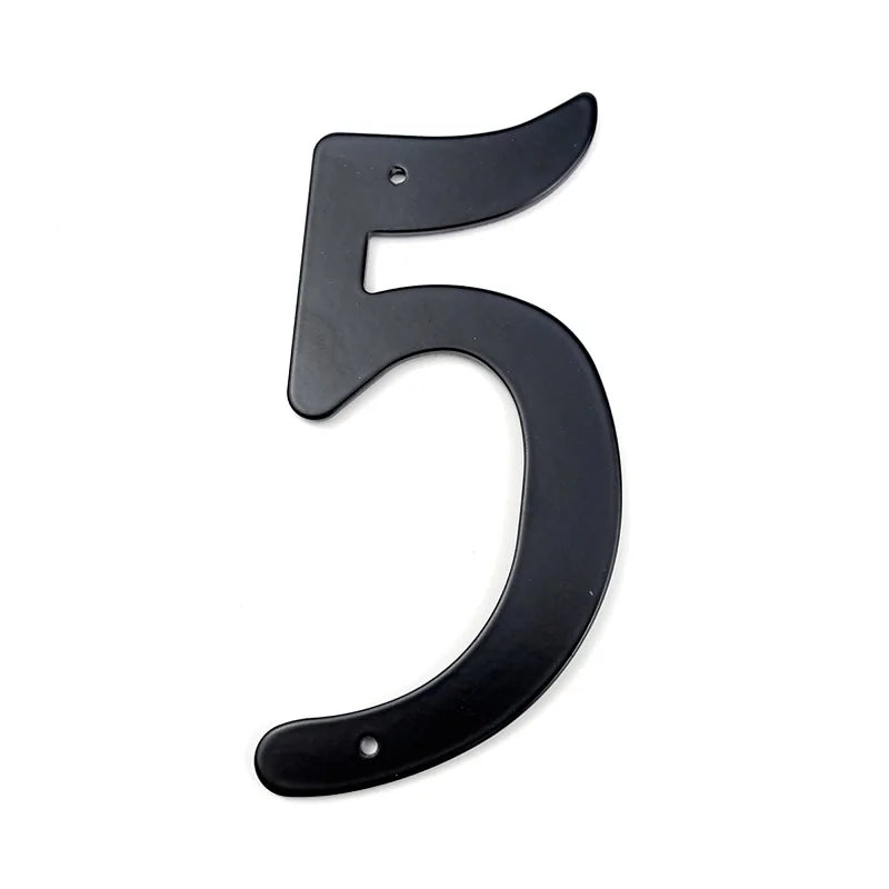 Black Aluminum House Number Sign