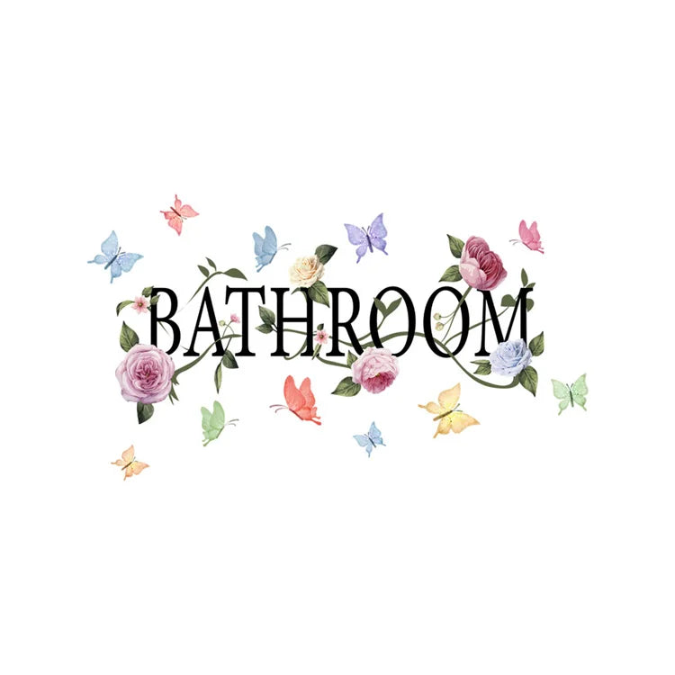 Creative Flower Bathroom Wall Stickers 