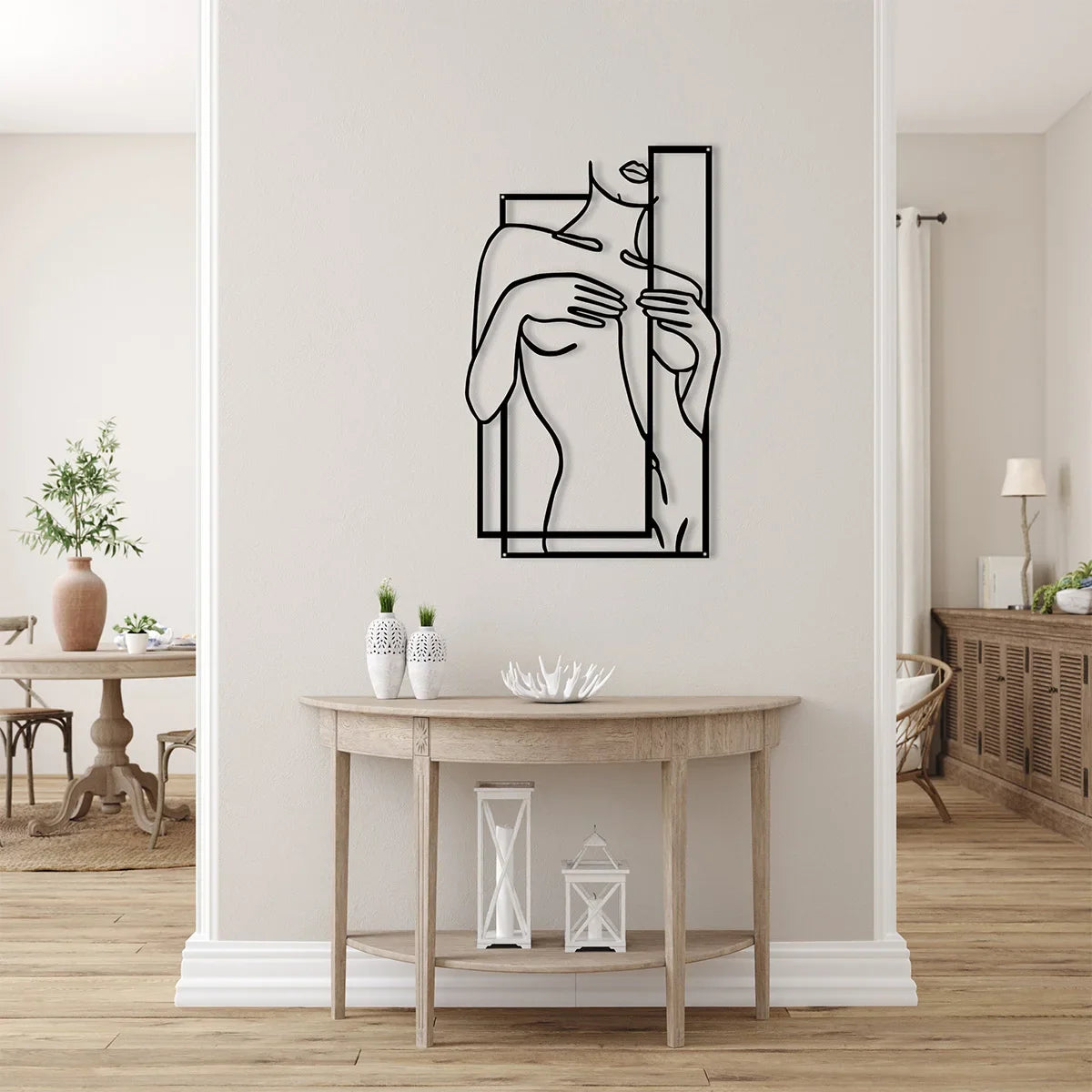 Female Human Body Metal Wall Art