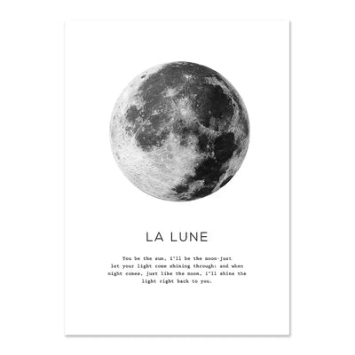 "Wall Art Moon Phase Gold Black Posters"