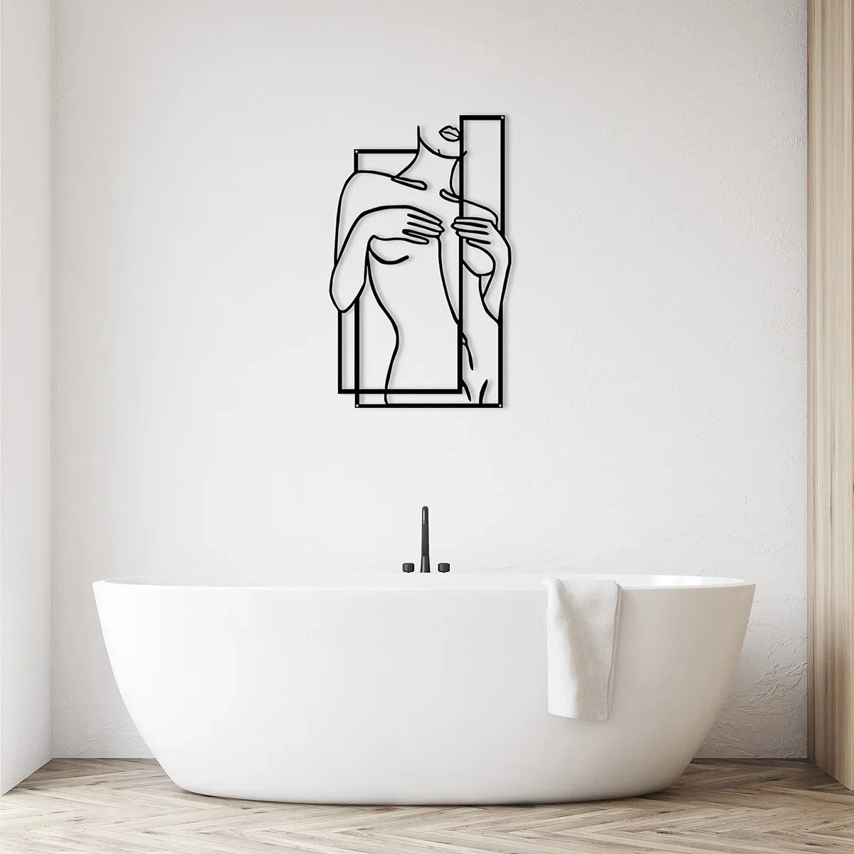 Female Human Body Metal Wall Art