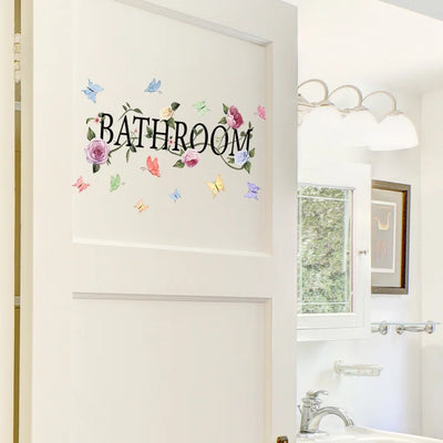 Creative Flower Bathroom Wall Stickers 