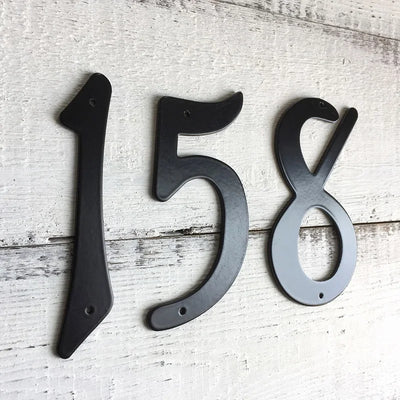 Black Aluminum House Number Sign