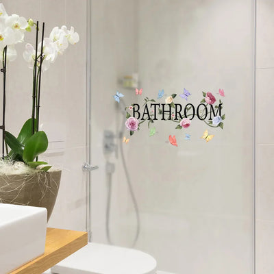 Creative Flower Bathroom Wall Stickers 